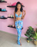 Blue Gaze Skirt Set