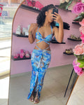 Blue Gaze Skirt Set