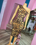 Leopard Print Midi Dress