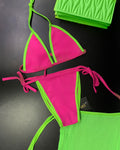 Pink & Green Bikini
