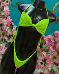 Neon Knot Detail Bikini